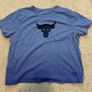 Under Armour Project Rock Heather Blue Tee
